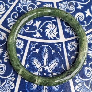 SOLD Jade Bangle Bracelet- Green Nephrite-Jade Stone
